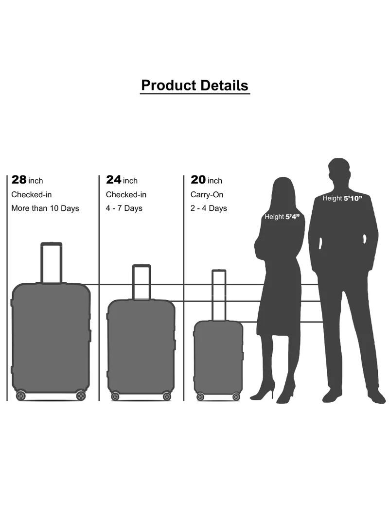 Senator Olive Green Hard Case Travel Bag Trolley Luggage Set of 3 ABS Lightweight Suitcase with 4 Spinner Wheels A1012 Olive  | Best Price UAE